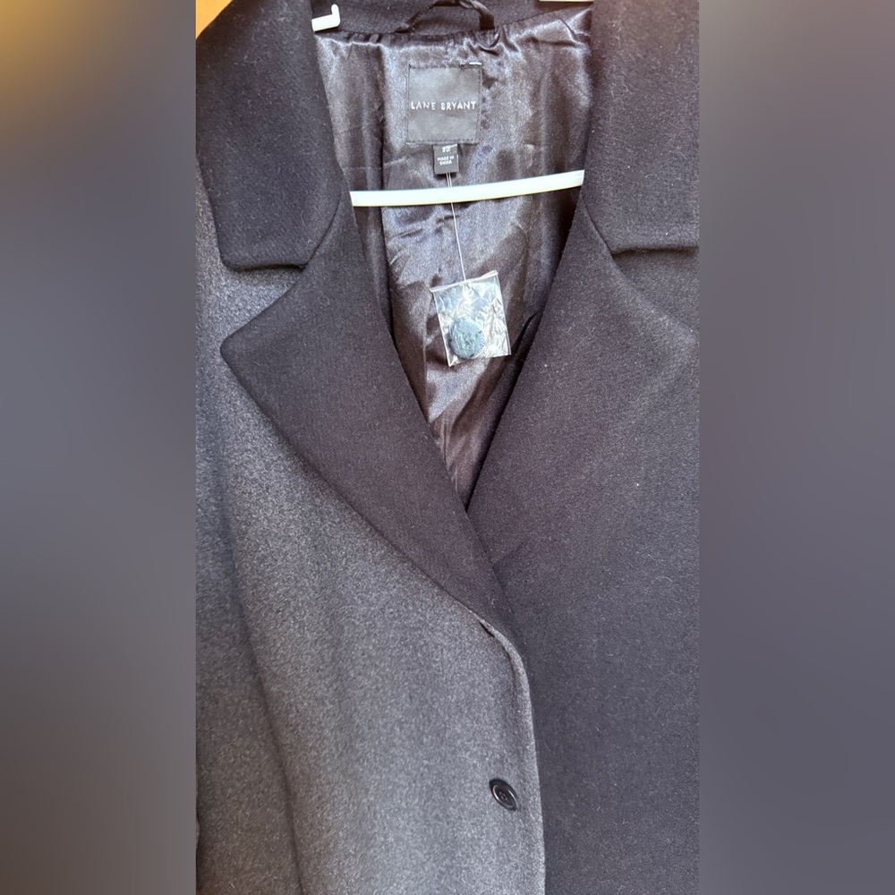 Lane Bryant Black and Gray Women's Coat - Picture 10 of 11
